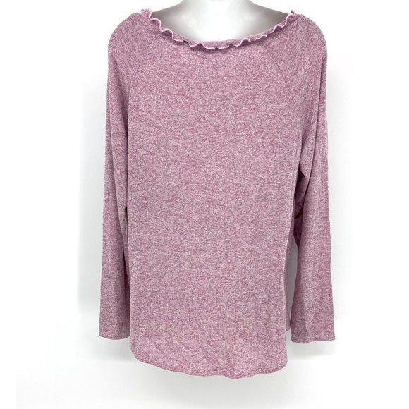 Gibson Ruffled Edge Raglan Pullover - NEW size medium - Picture 5 of 6